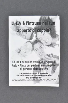 tract "L'HIV è l'intruso nel tuo rapporto di coppia ?" (Le VIH est l'intrus dans ton rapport de couple ?) 2003.96.13 Photo Mucem