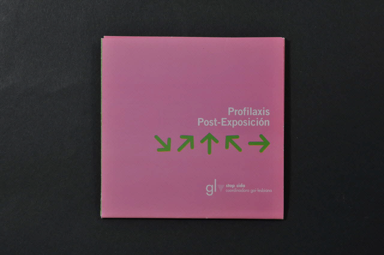 GL / Stop Sida Dépliant "Profilaxis Post Exposition" (Prophylaxie post exposition) Espagne 2002 2004.51.40 Photo Mucem