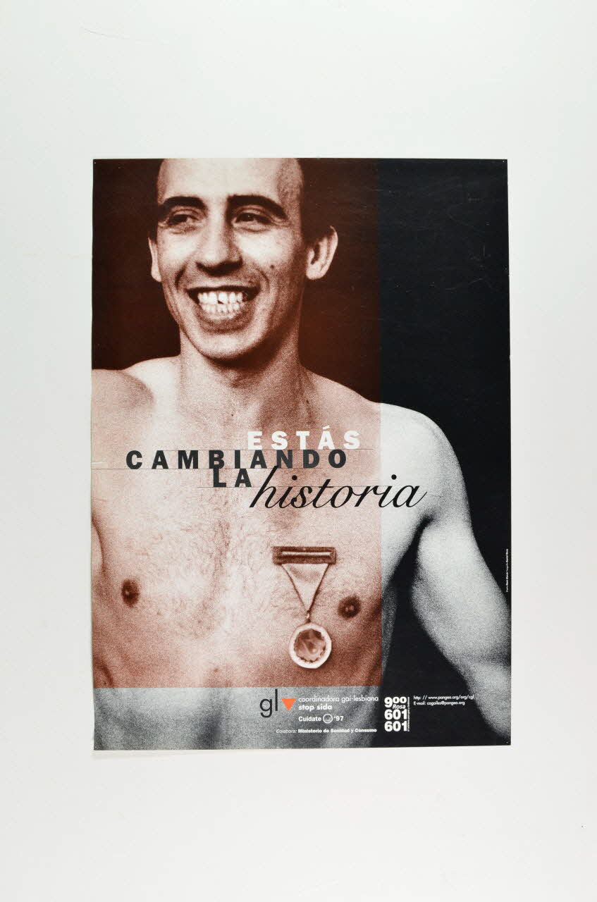 Coordinadora Gai-Lesbiana / Stop Sida affiche "Estas cambiando la historia" (Tu es en train de changer l'histoire) Espagne 1997 2004.51.6 Photo Mucem