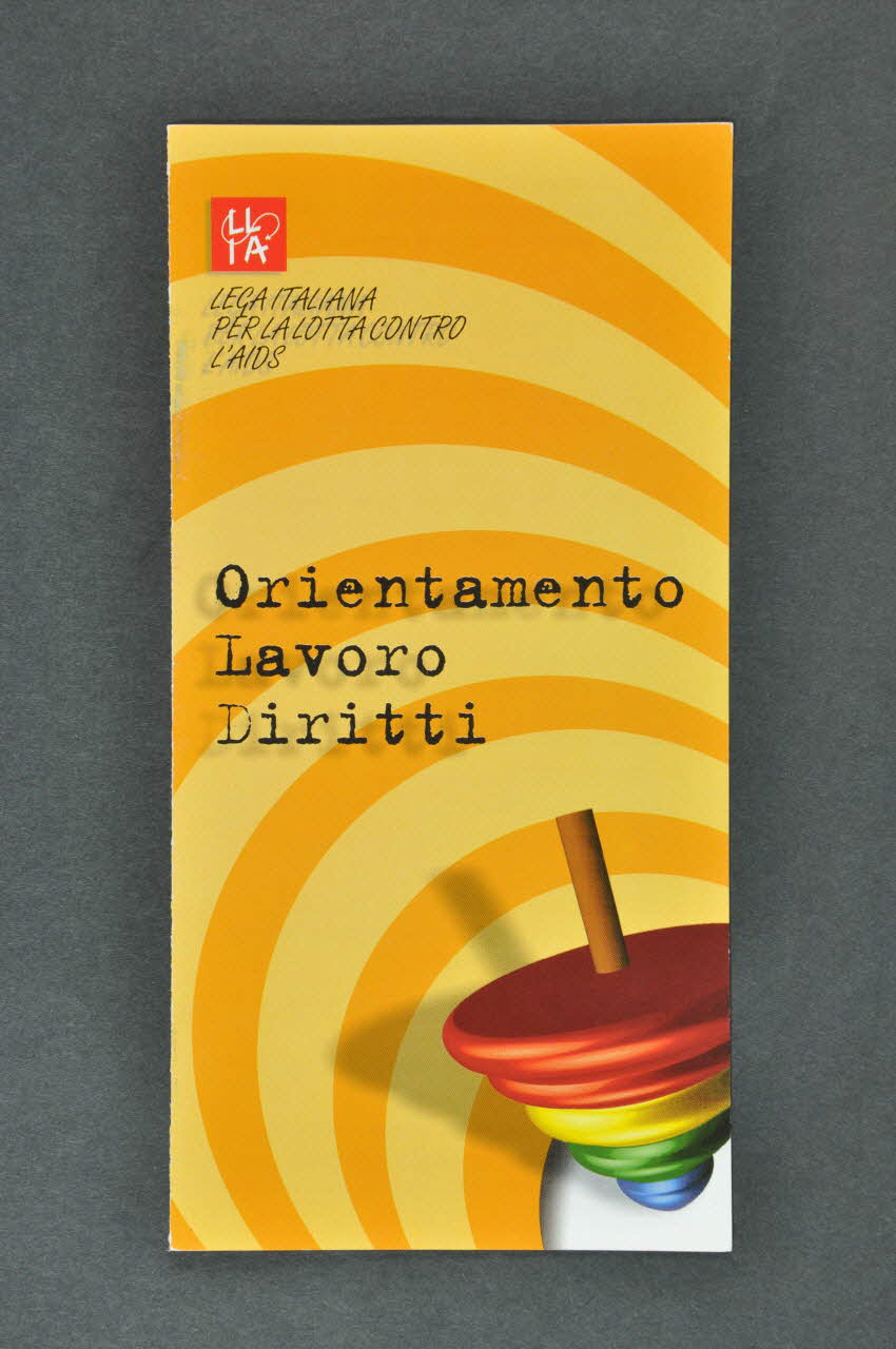 Dépliant "Orientamento Lavoro Diritti" (Orientation, travail et droits) 2003.96.29 Photo Mucem