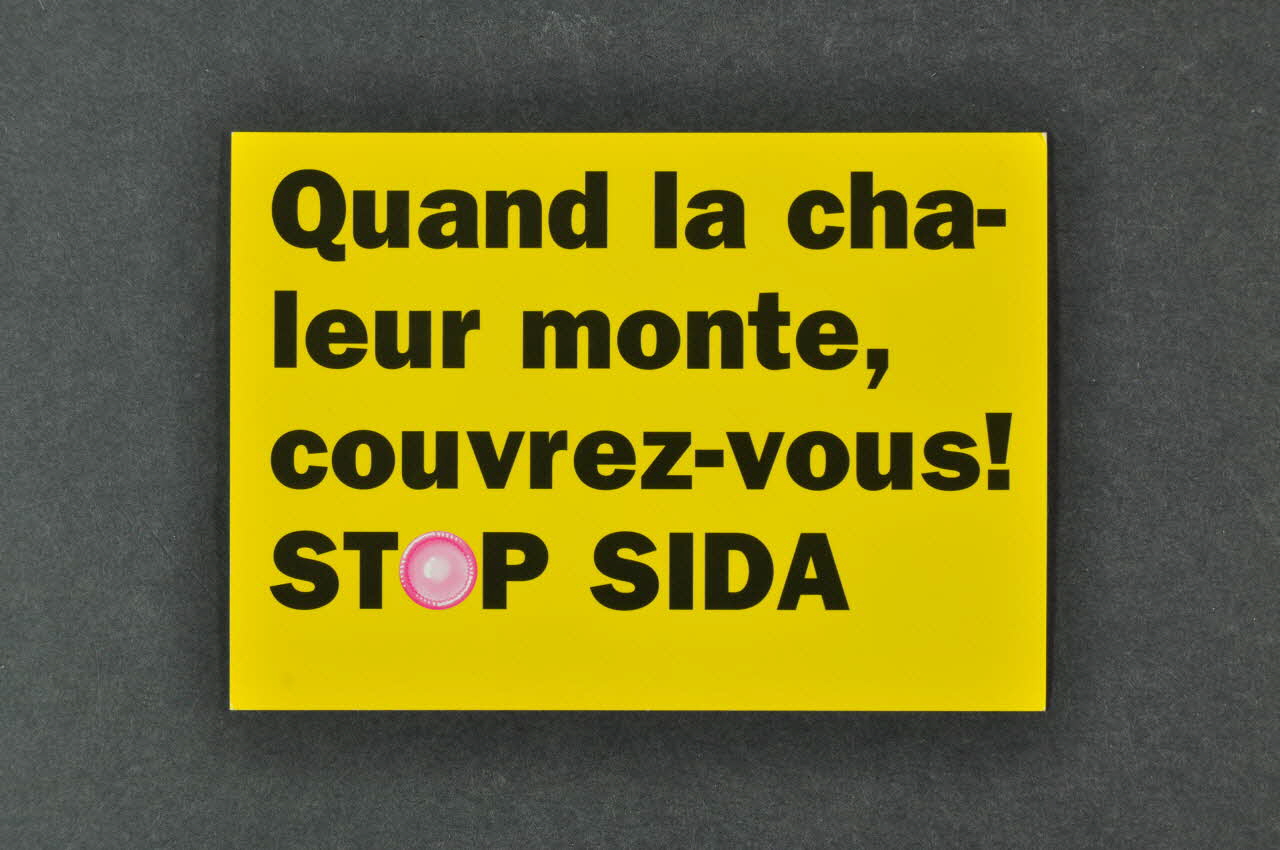 Aide Suisse Contre Le Sida, Campagne Stop Aids carte postale "Quand la chaleur monte, couvrez-vous ! STOP SIDA. Bretagne, France 2003 2004.53.13 Photo Mucem