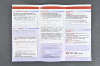 Dépliant "AIDS : Oggi diciamo Pasta ! Informazione e prevenzione. Le nostre ricette" (Sida. aujourd'hui, nous disons : des pâtes ! Information et prévention. Nos recettes.) Italie 2002 2003.96.30  Photo Mucem