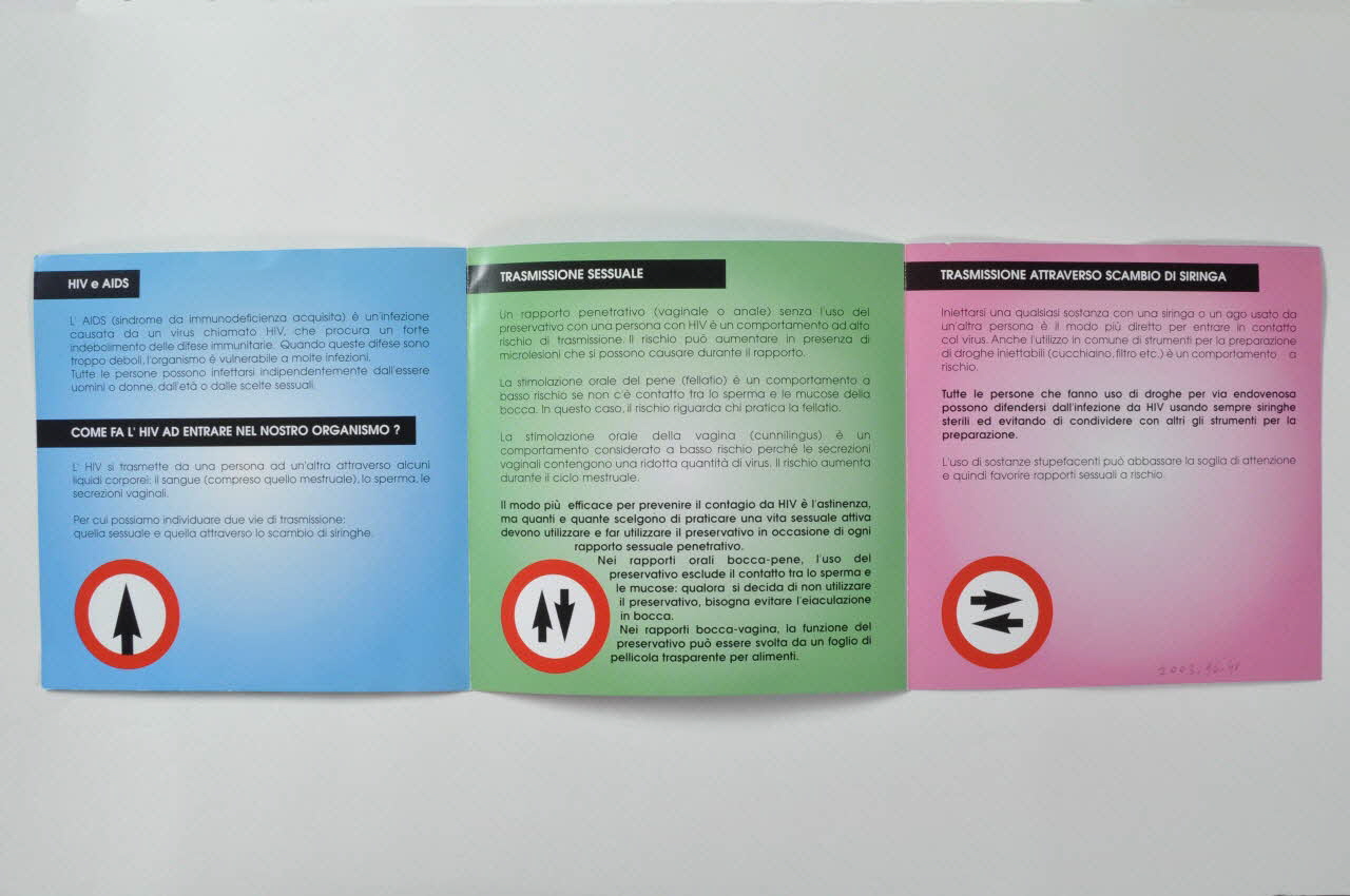 Dépliant "HIV & aids" (VIH et Sida) 2003.96.41 Photo Mucem