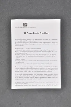 Feuille d'information El Consultorio Familiar 2003.96.44 Photo Mucem