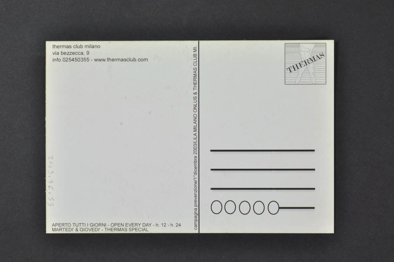 Association Lila Cedius Milano carte postale "Fuck-a-but" (Fuckes dans ton but) Italie 2003 2003.96.53 Photo Mucem