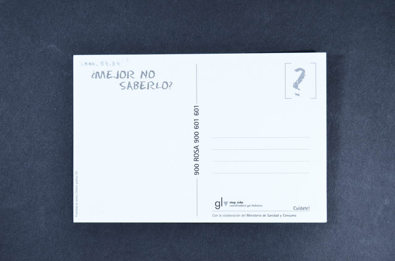 Stop Sida carte postale Espagne Barcelone 2001 2004.54.34 Photo Mucem