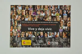 Ministère De La Santé Et Onusida BROCHURE "Vive y deja vivir" Espagne 2003/12 2004.54.38 Photo Mucem