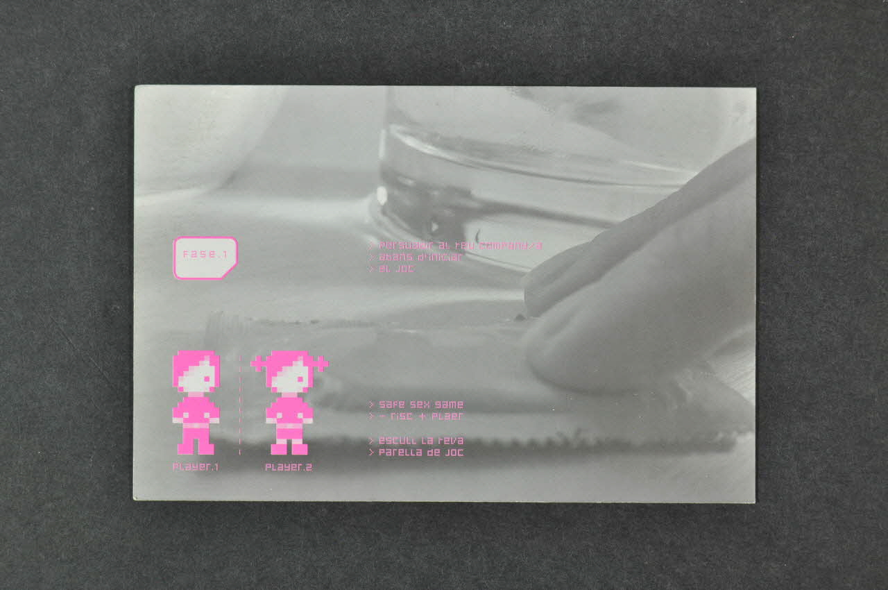 Sida Studi, Energy Control carte postale "Safe sex game. Fase 1" Espagne 2003 2004.54.48 Photo Mucem