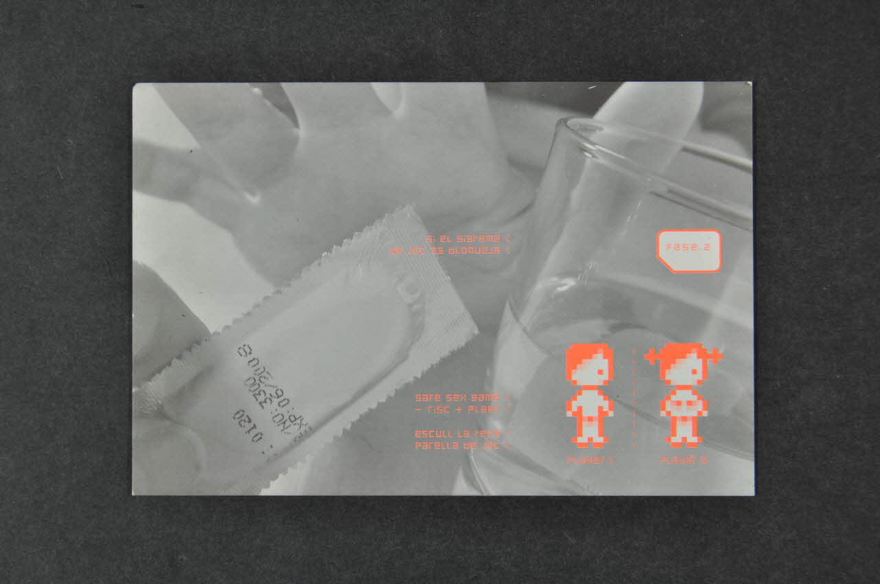 Sida Studi, Energy Control carte postale "Safe sex game Fase 2" Espagne 2003 2004.54.49 Photo Mucem