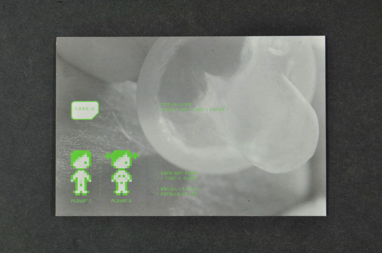 Sida Studi, Energy Control carte postale "Safe sex game Fase 3" Espagne 2003 2004.54.50 Photo Mucem