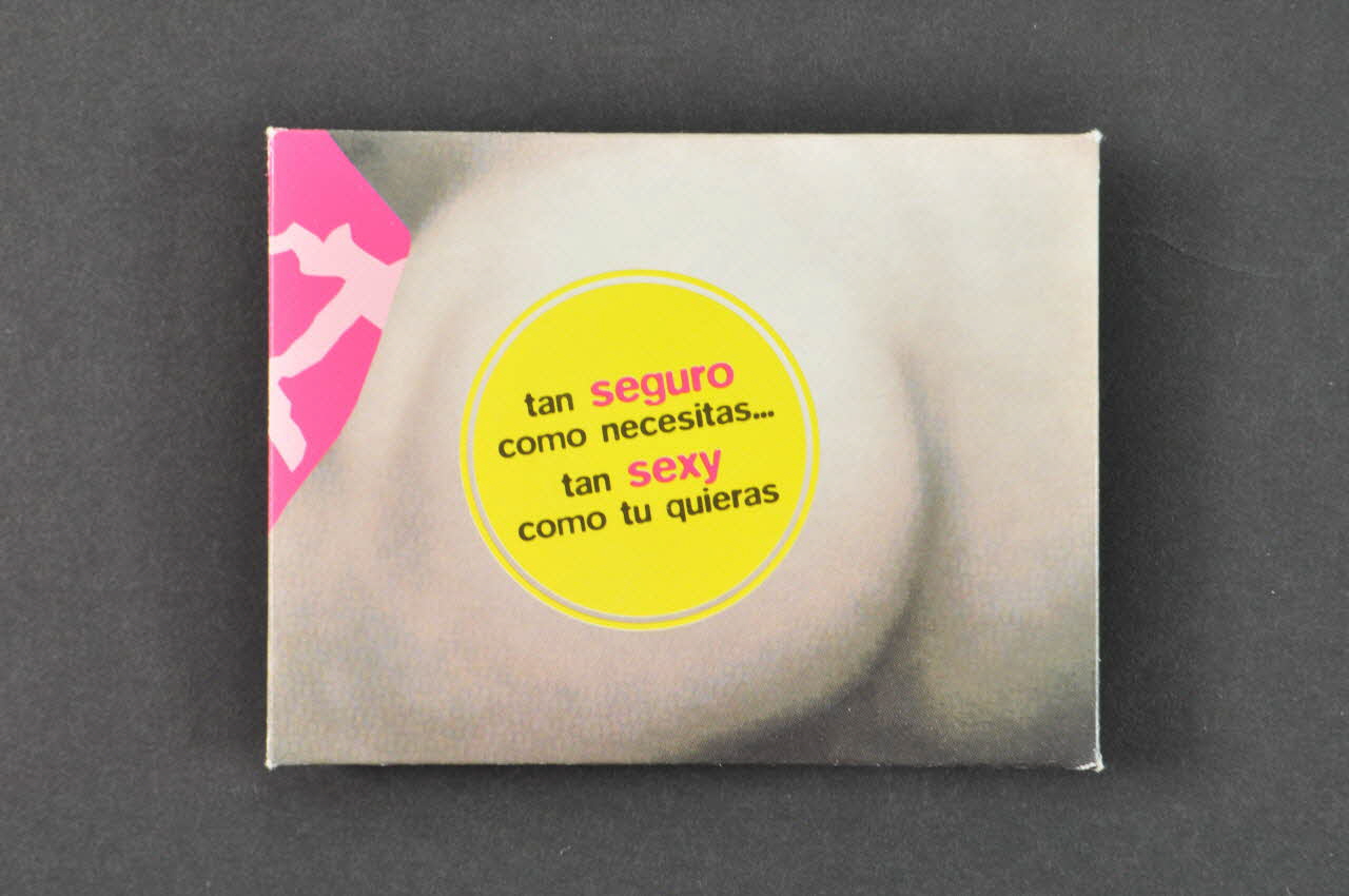 Stop Sida Etui de préservatif et gel "tan seguro como necesitas... tan sexy como tu quieras" (Aussi sûr que nécessaire... aussi sexy que tu le désires) Espagne 2003 2004.54.52.1-3 Photo Mucem