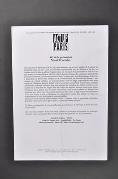 Act Up-Paris tract "AG de la prévention. mardi 22 octobre" France 2002/10 2003.97.60  Photo Mucem