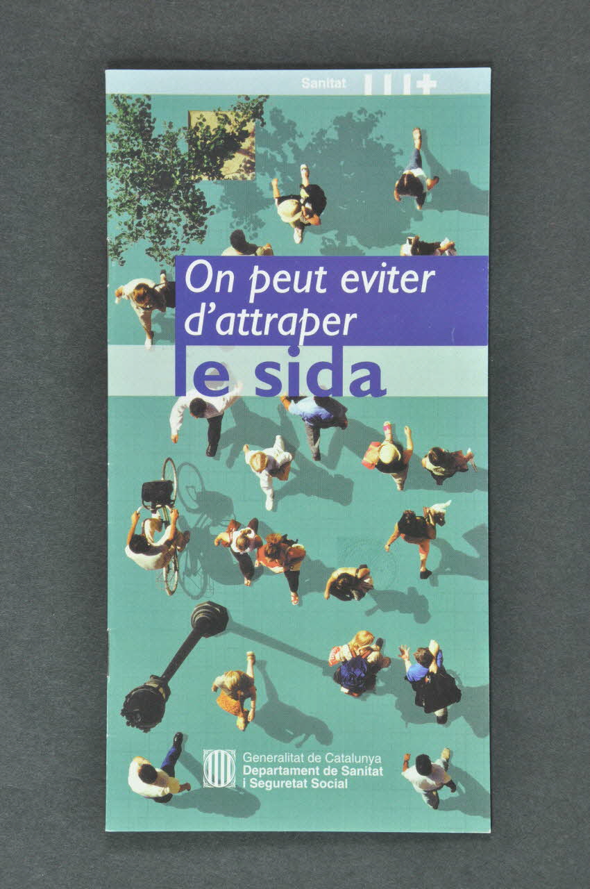 Generalitat De Catalunya, Departament de Sanitat i Assistència Social BROCHURE "On peut éviter d'attraper le sida" Espagne 2002 2003.97.63 Photo Mucem