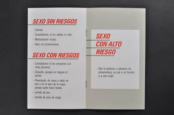 Espagne. Ministerio de sanidad y consumo BROCHURE "SIDA No te piques el sida. Haz sexo mas seguro" (Ne te piques pas le sida. Pratique le safer sex) Espagne 1987 2004.55.131 Photo Mucem