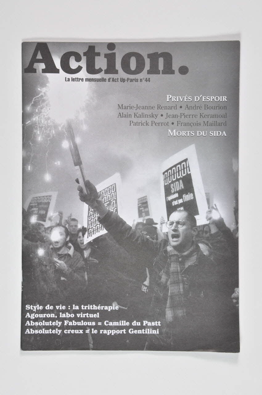 Act Up-Paris Bulletin associatif "Action ", 1997, n° 44 : Démobilisation générale France 1997 2003.97.68 Photo Mucem