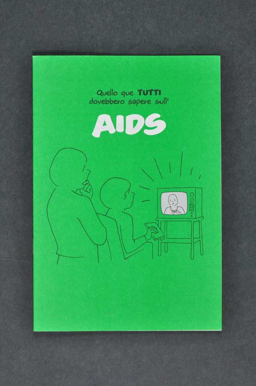 Scriptographic Publications BROCHURE "Quello que tutti dovebbero sapere sull'AIDS" (Ce que tout le monde devrait savoir sur le sida) Grande Bretagne 1988 2004.55.141 Photo Mucem