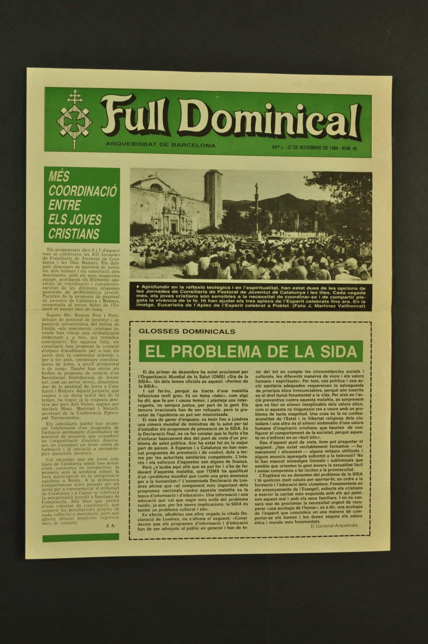 Archevéché De Barcelone journal "El problema de la sida" Espagne 1988/11 2004.55.153 Photo Mucem