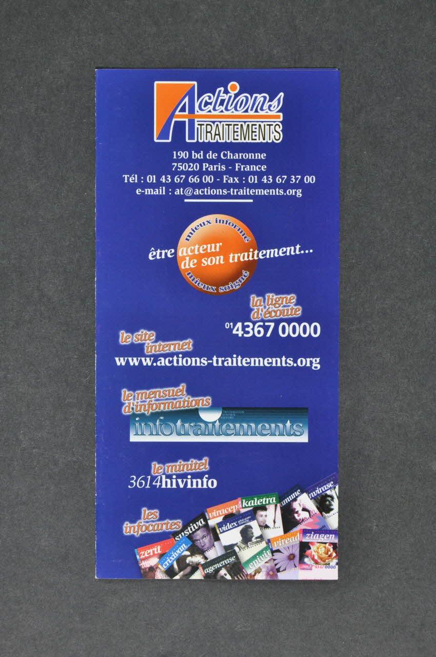 Actions Traitements Dépliant Actions Traitements France 2003 2003.97.9 Photo Mucem
