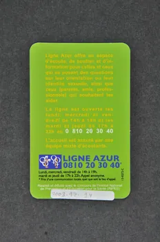 Ligne Azur, Inpes Carte d'information "Homo, bi-hétéro Qui suis-je?" France 2003 2003.97.94 Photo Mucem