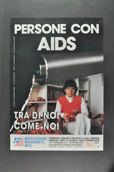 affiche "Persone con AIDS. Tra di noi. Come noi" (Personnes avec le sida . Parmi nous, comme nous) 2003.98.10 Photo Mucem