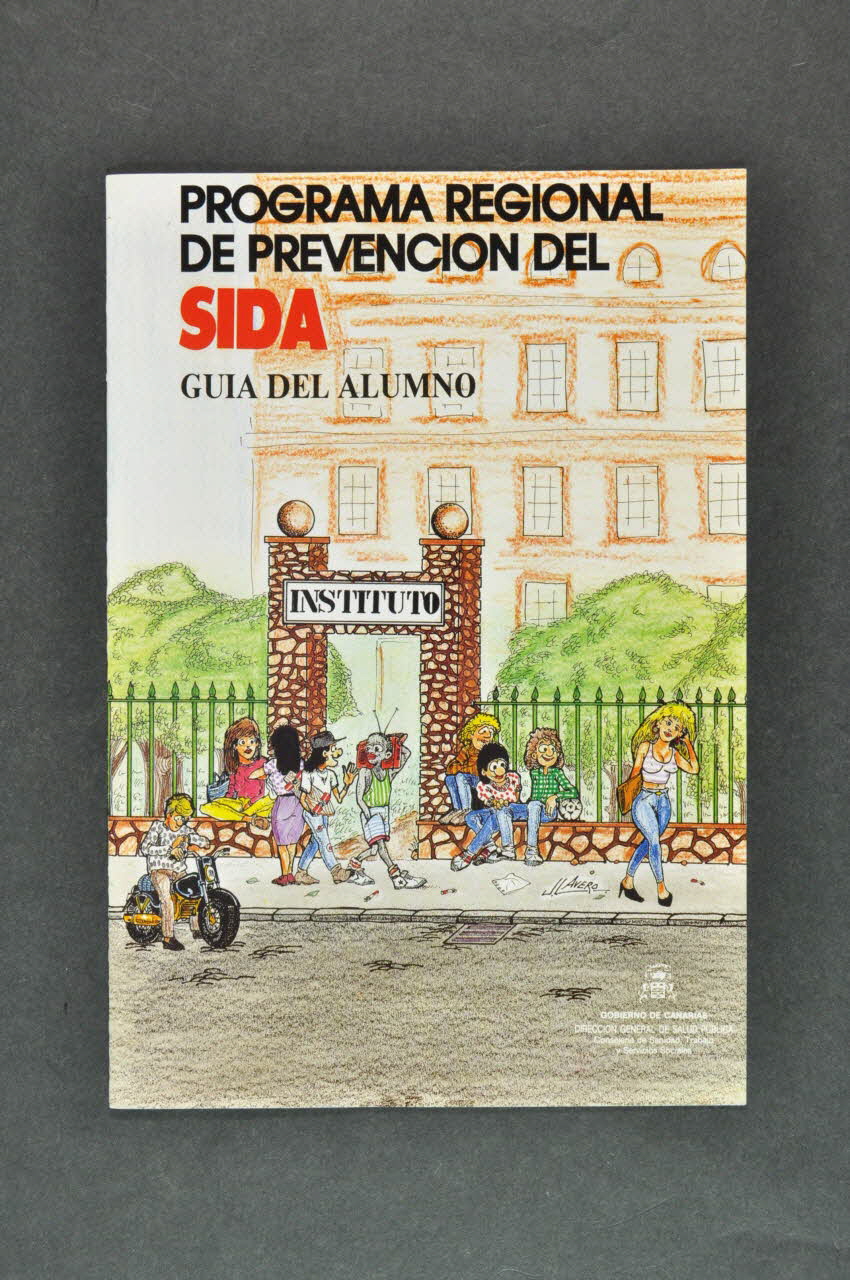 Gouvernement Des Canaries, Conseil De La Santé BROCHURE "Programa regional de prevencion des SIDA. Guia del alumno" (Programme régional de prévention du sida. Guide de l'élève) Espagne 1988 2004.55.165 Photo Mucem