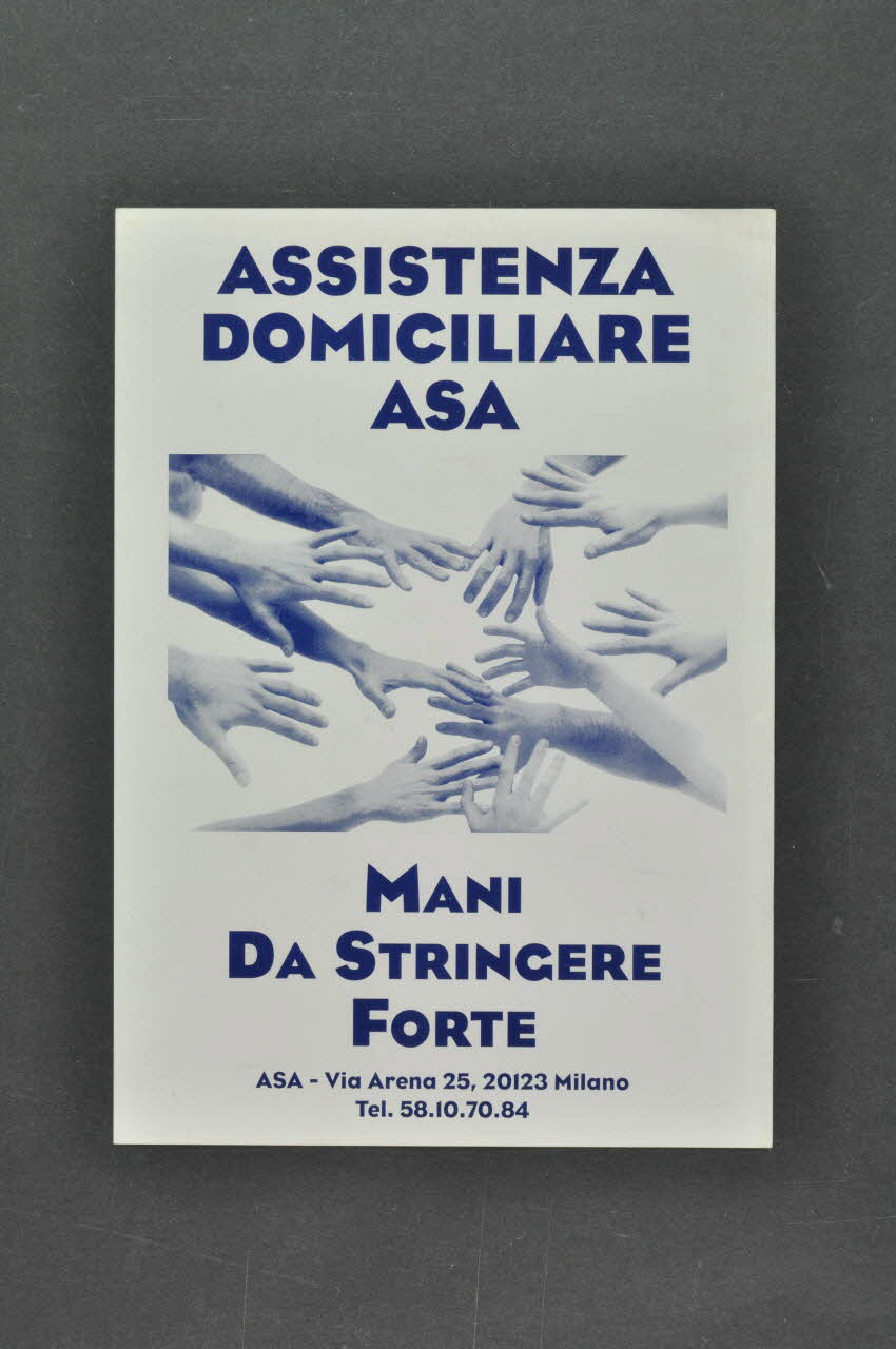 affichette "Assistenza Domiciliare ASA" 2003.98.23 Photo Mucem