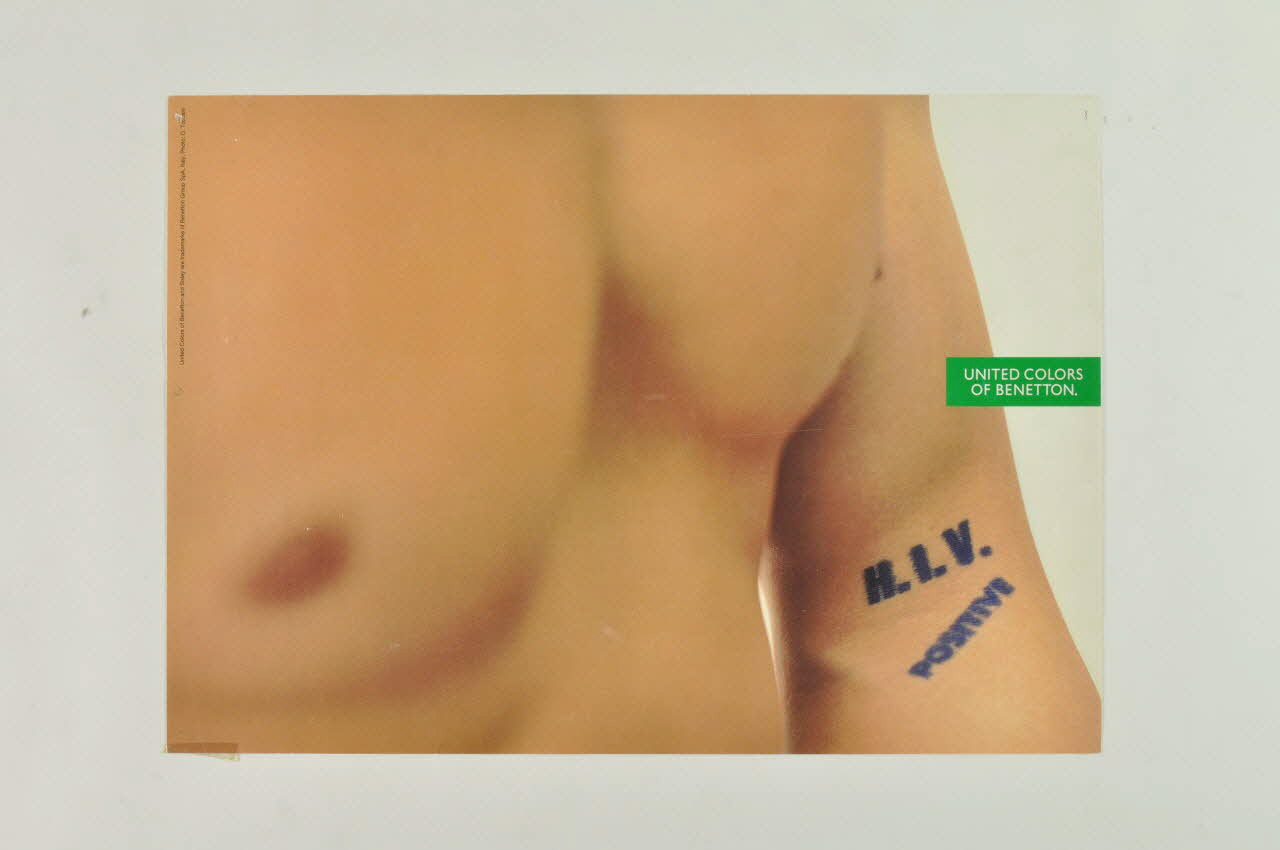 United Colors Of Benetton affichette Bras tatoué H.I.V Positive Italie 1993 2003.98.26 Photo Mucem