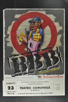 affiche "Concerto di beneficenza per la lotta contro l'AIDS" (Concert au bénéfice de la lutte contre le sida) Italie 1996/3/23 2003.98.3  Photo Mucem