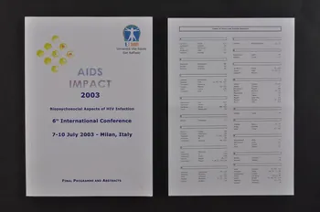Aids Impact BROCHURE "AIDS Impact 2003. 6th International Conference" Italie 2003 2003.98.31.1-2  Photo Mucem