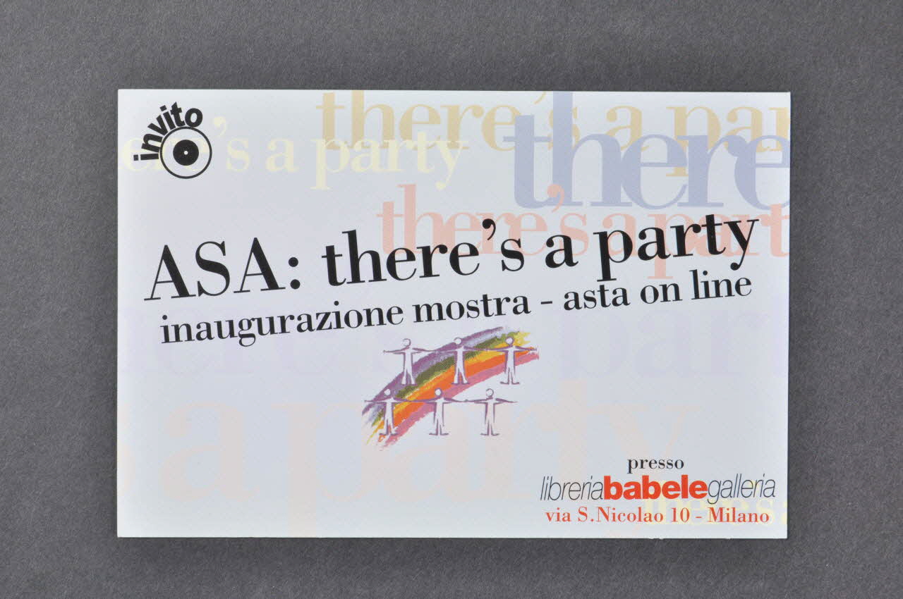 carte d'invitation " ASA : there's a party "  (ASA ; il y a une fête) 2003.98.39 Photo Mucem