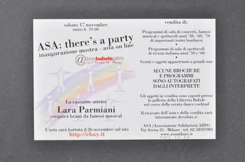 carte d'invitation " ASA : there's a party "  (ASA ; il y a une fête) 2003.98.39 Photo Mucem