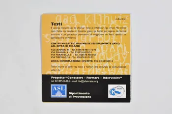Dépliant "AIDS asnie nuk eshte imun " (en albanais) 2003.98.44 Photo Mucem