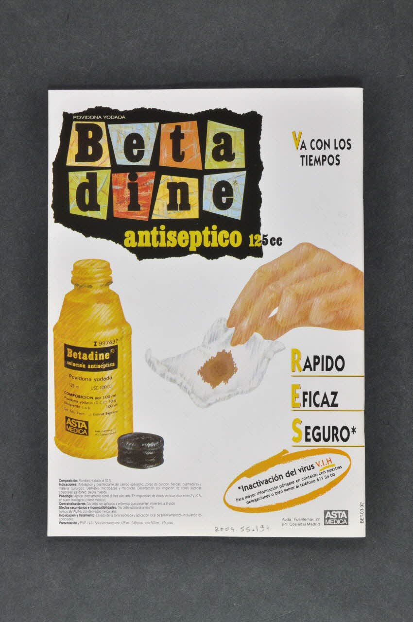 BROCHURE "Recomendaciones para la prevencion y control de infeccion con HIV" (Recommandations pour la prévention et le contrôle de l'infection à VIH) 2004.55.194 Photo Mucem