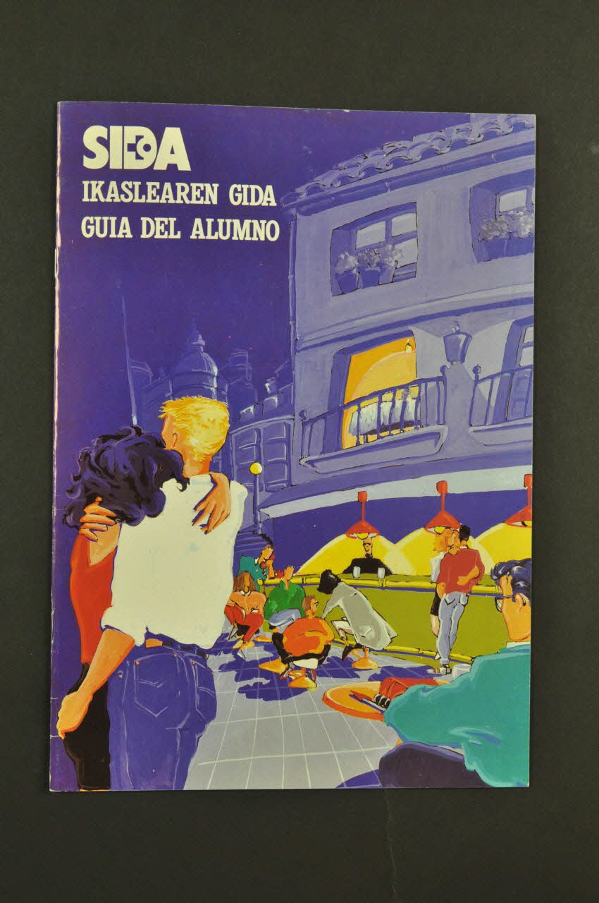 Gouvernement Basque / Département de la Santé BROCHURE "Sida. Guia del alumno" (en castillan et basque) (Guide de l'élève) Espagne 1989 2004.55.199 Photo Mucem