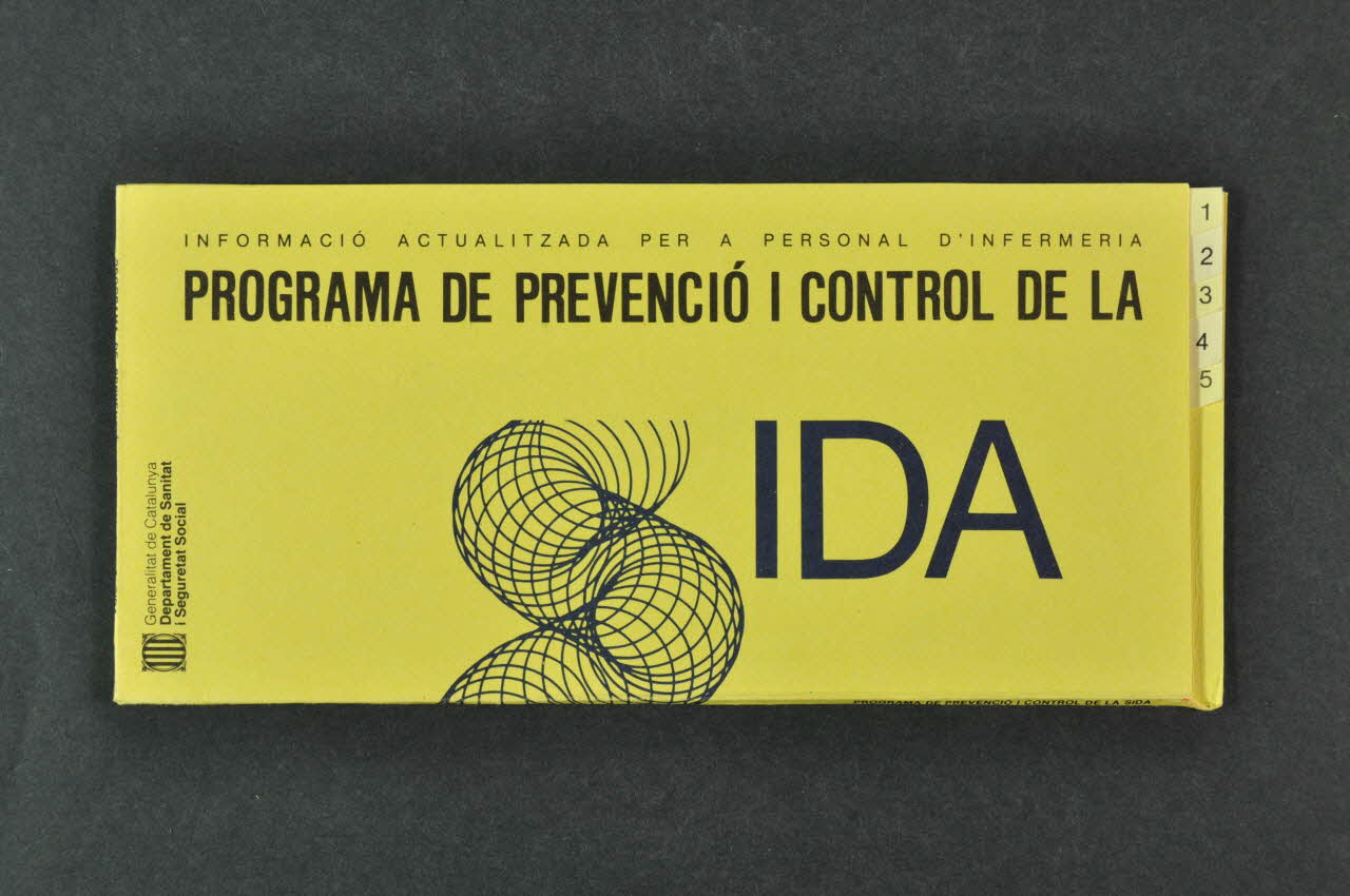 Generalitat De Catalunya, Departament de Sanitat i Assistència Social Fichier "Informacio actualitzada per a personal d'infermeria. Programa de prevencion i control de la SIDA" Espagne 1987/10 2004.55.20.1-6 Photo Mucem
