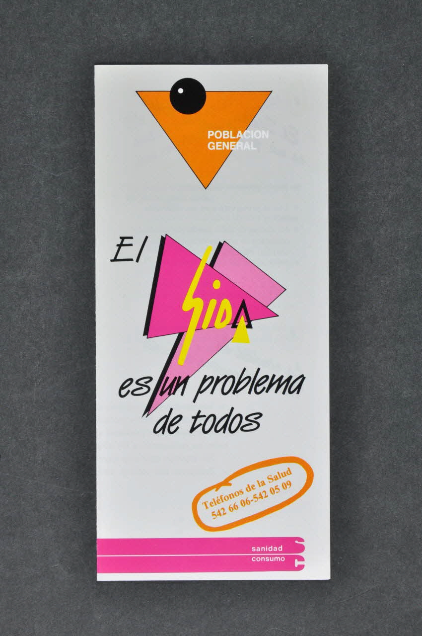 Ayutamiento De Madrid Dépliant "El sida es un problema de todos" (Le sida concerne tout le monde) Espagne 1988 2004.55.200 Photo Mucem