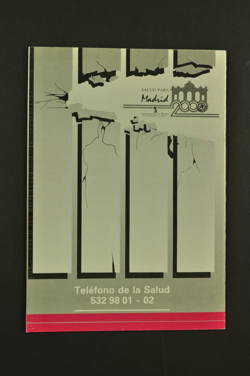 Ayutamiento De Madrid BROCHURE "SIDA. Plan de actuacion frente a la problematica del sida en el municipio de Madrid" (Plan d'action par rapport au problème du sida dans la ville de Madrid) Espagne 1988 2004.55.202 Photo Mucem