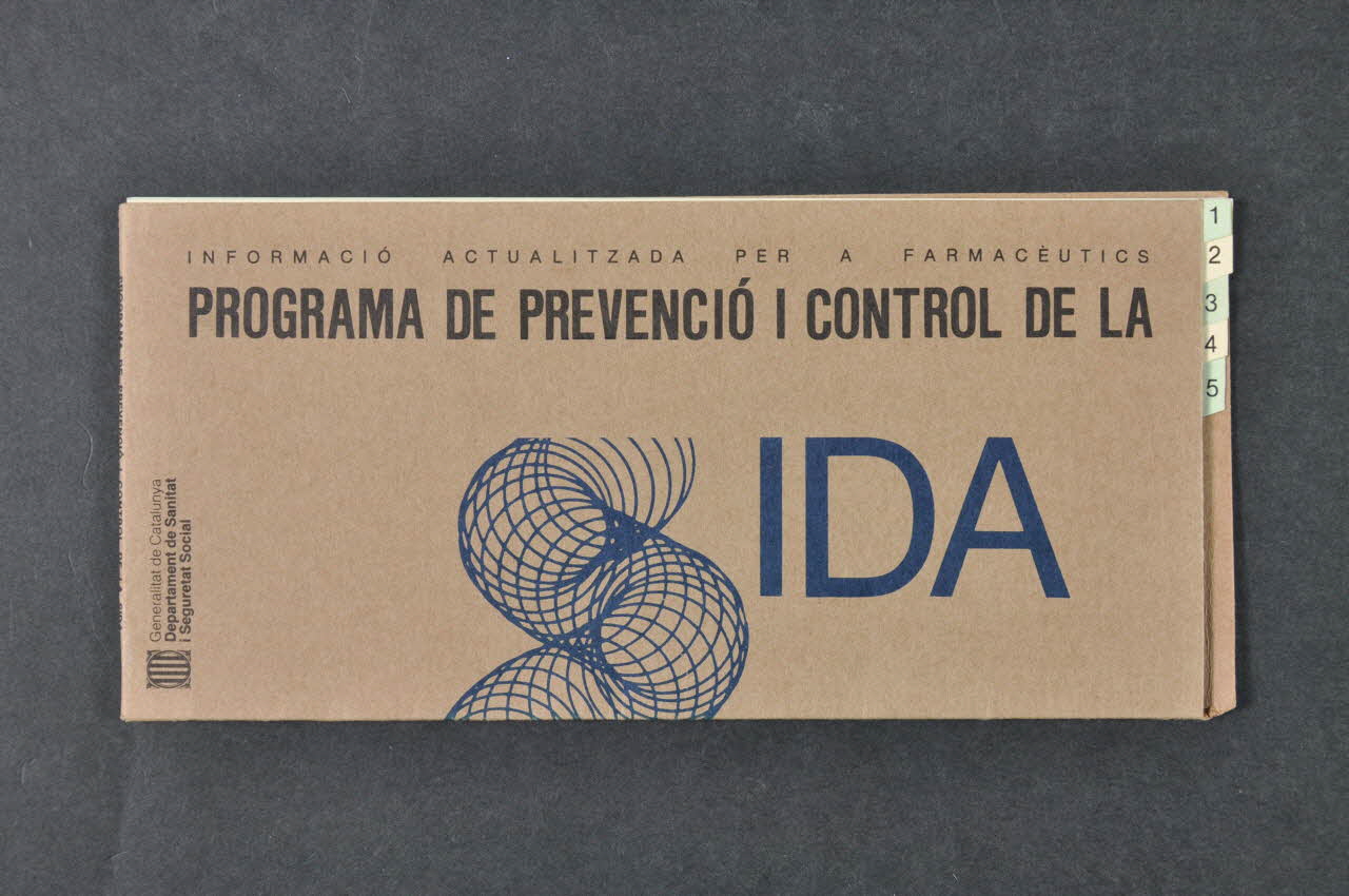 Generalitat De Catalunya, Departament de Sanitat i Assistència Social Fichier "Informacio actualitzada per a farmaceutics. Programa de prevencion i control de la SIDA" Espagne 1987/10 2004.55.203.1-6 Photo Mucem