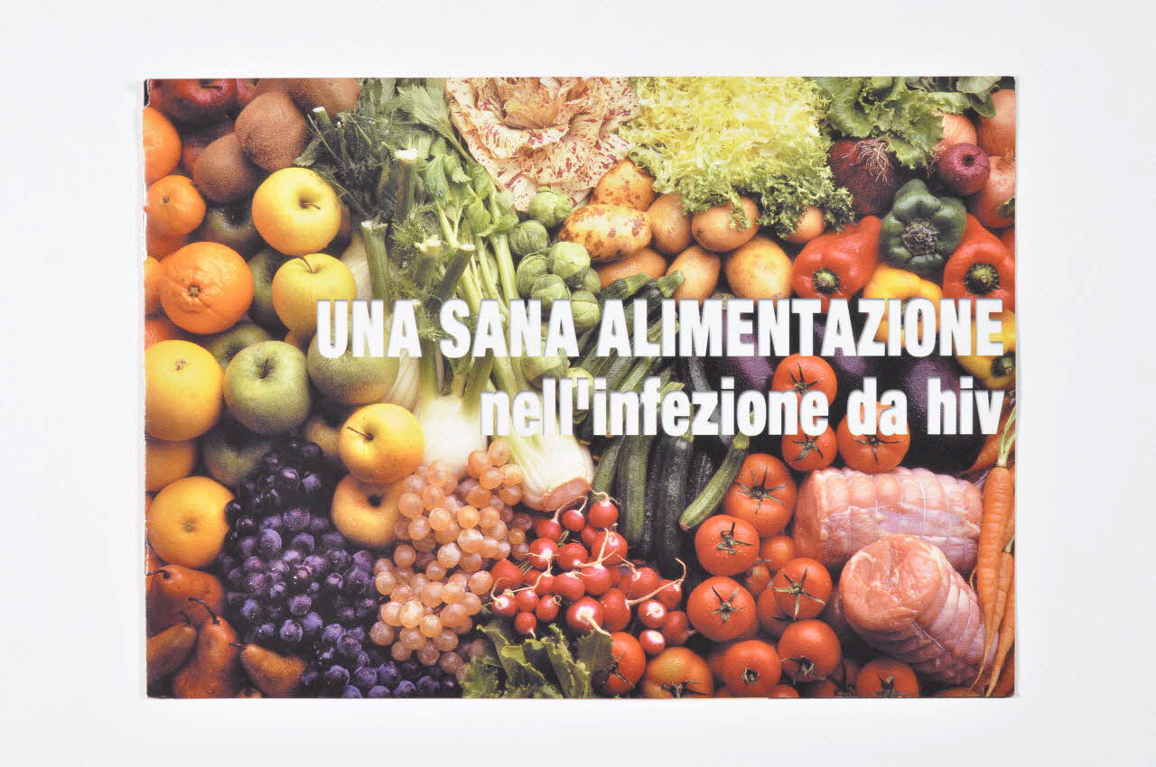 livret "Una sana alimentaziona nell' infezione da hiv" (Une alimentation saine dans l'infection à VIH) 2003.98.58 Photo Mucem