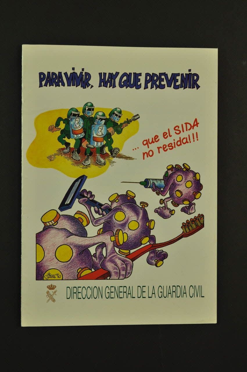 Direccion General De La Guardia Civil bande dessinée "Para vivir, hay que prevenir" (Pour vivre il faut prévenir) Espagne 1990 2004.55.205 Photo Mucem