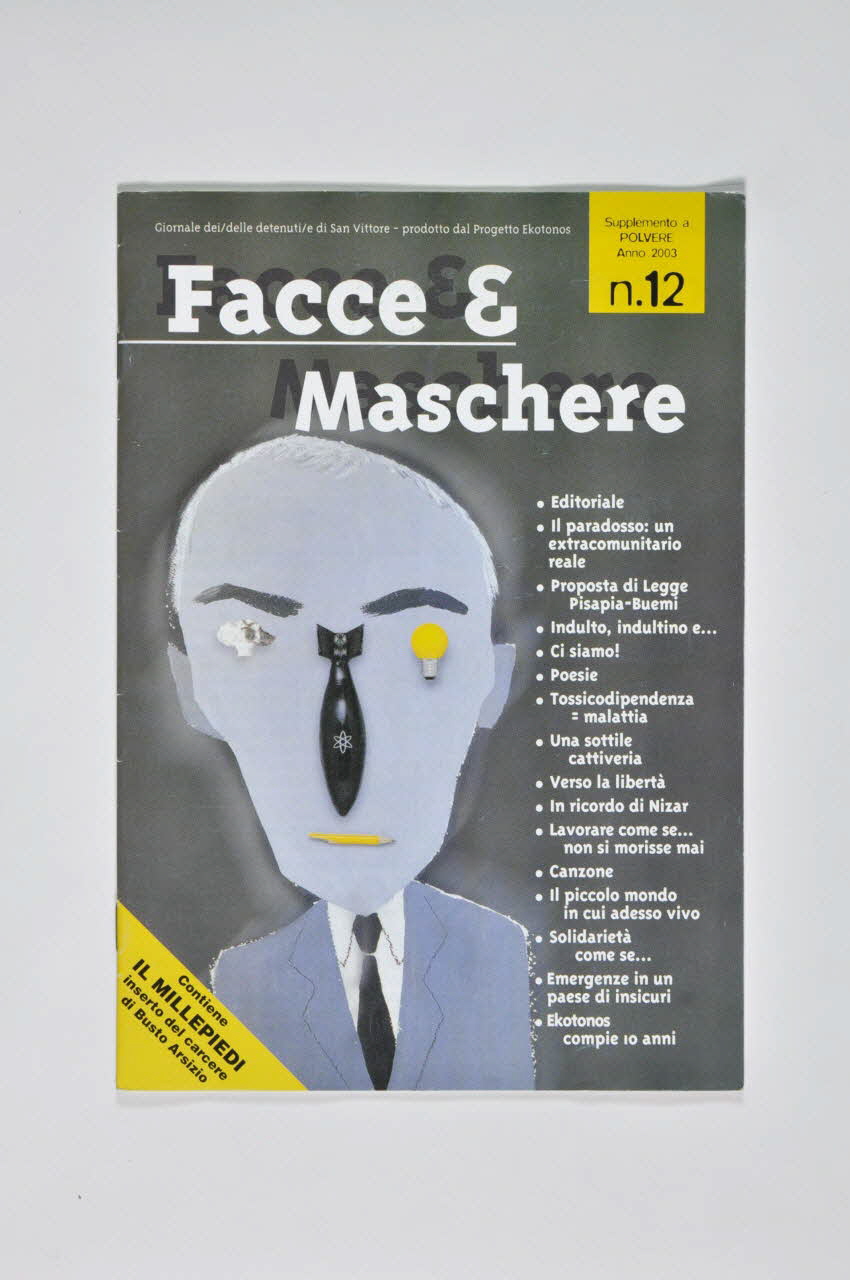 Revue Facce E Maschere Giornale Dei/Delle revue "Facce & Maschere" Italie 2003 2003.98.68 Photo Mucem