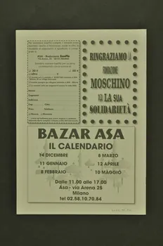 Associazione Solidarieta Aids (ASA) - Milano revue Italie 2002/12 2003.98.72  Photo Mucem