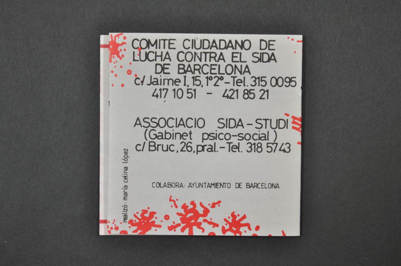 Comite Ciudadano De Lucha Contra El Sida De Dépliant "Tingues cura de la teva salut" (Prends soin de ta santé) Espagne 1998 2004.55.218  Photo Mucem