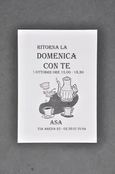 tract "Ritorna la domenica con te" (Retour du dimanche avec toi / le thé) 2003.98.84 Photo Mucem