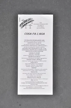 tract "Cosa fa l'Asa" (Qu'est ce que fait l'ASA?) 2003.98.85 Photo Mucem