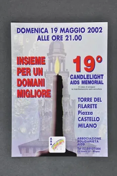 Associazione Solidarieta Aids (ASA) - Milano tract " 19° candlelight aids memorial" Italie 2002/5/19 2003.98.88 Photo Mucem