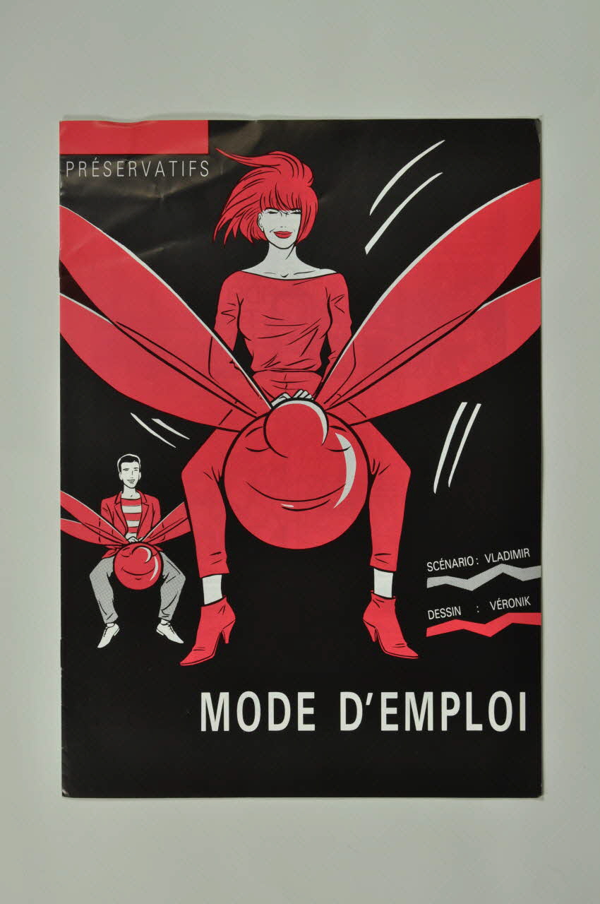 Aide Suisse Contre Le Sida (Ass) BROCHURE "Préservatifs. Mode d'emploi / L'amour latex" Lorraine, France 1990 2004.55.228 Photo Mucem
