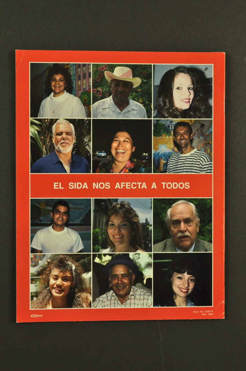 American Red Cross, Hispanic Program BROCHURE "Prevencion del HIV/Sida para la familia" (1 brochure en anglais et une en espagnol) (Prévention du VIH/Sida pour la famille) USA 1990 2004.55.232.1 Photo Mucem