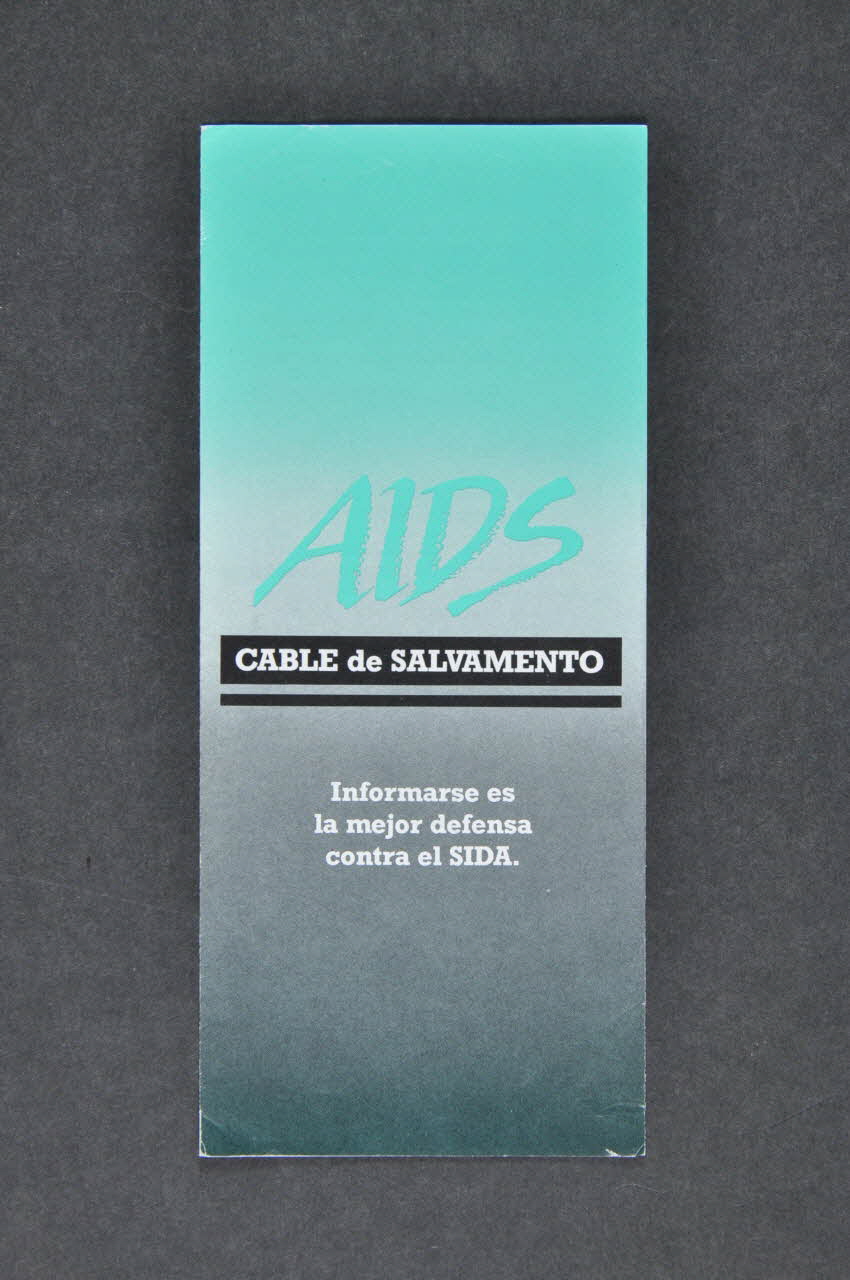 San Francisco Aids Foundation Dépliant "AIDS Cable de salvamento. Informarse es la mejor defensa contra el SIDA" USA 1989 2004.55.31 Photo Mucem