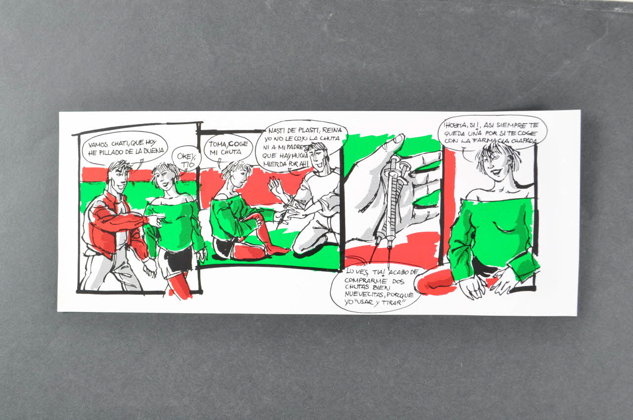 Equipe Prévention Sida De Barcelone? flyer "Vamos Chati, que hoy he pillado de la buena..." (On y va, j'en ai de la bonne....) Espagne 1990 2004.55.46  Photo Mucem